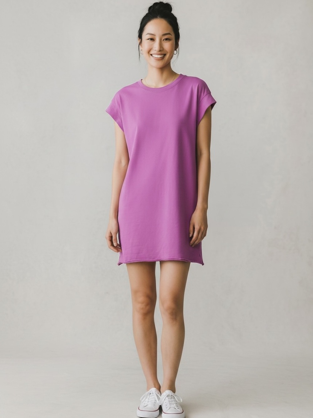 Z Supply T Shirt Dress Pink Cotton Casual Lounge Mini Dress Medium vacation